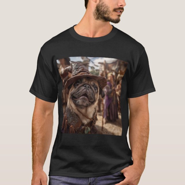 Camiseta Renaissance Faire Dogs: Pug (Frente)
