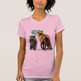 Camiseta Renard Roux et Raton Laveur : Coeur de Lune