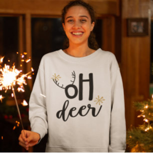 Camiseta Renas Cerf Oh Chifres Natal Divertido