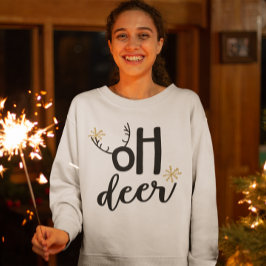 Camiseta Renas Cerf Oh Chifres Natal Divertido
