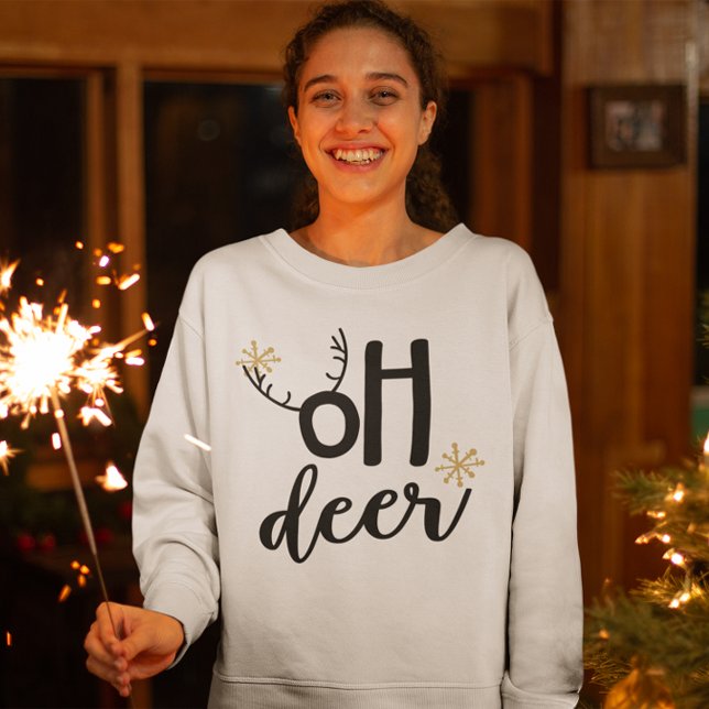 Camiseta Renas Cerf Oh Chifres Natal Divertido (Criador carregado)