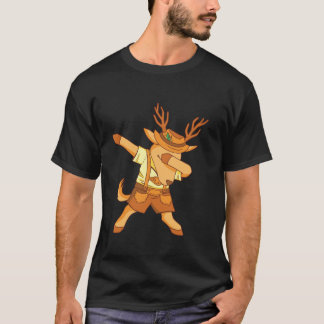 Camiseta Renas Dançantes Vestidas Com Roupas De Traje Bávar