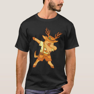 Camiseta Renas Dançantes Vestidas Com Roupas De Traje Bávar