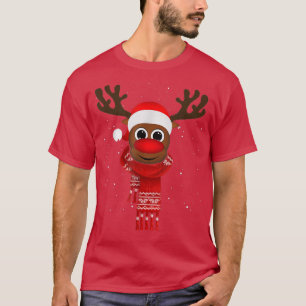 Camiseta Renas de Natal Neve Divertido