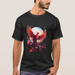 Camiseta Renascimento do Fogo Mítico das Aves Phoenix Rejuv