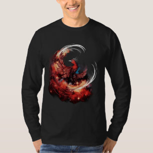 Camiseta Renascimento do Fogo Mítico das Aves Phoenix Rejuv