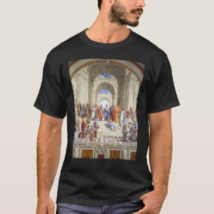 Camiseta Renascimento Faminto Pintura na Escola de Atenas
