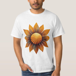 Camiseta renderização de uma explosão solar, seus raios se