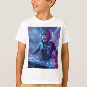 Camiseta Renderização de Vídeo Musical Neon 3D