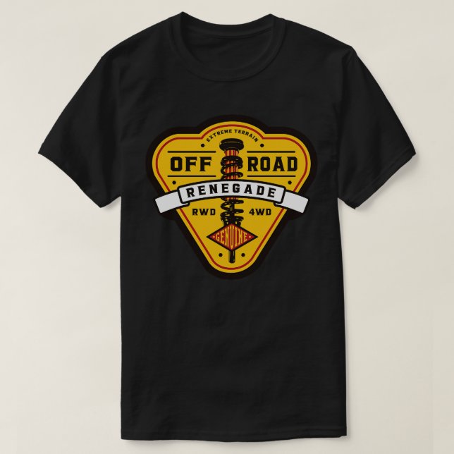 Camiseta Renegado para fora da estrada (Frente do Design)