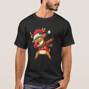 Camiseta Renes Dançantes De Natal Rena Crianças Meninas Men
