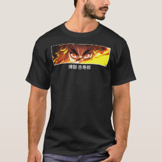 Camiseta Rengoku Kyojuro Japanese, Demon Slayer T-Shirt Cla