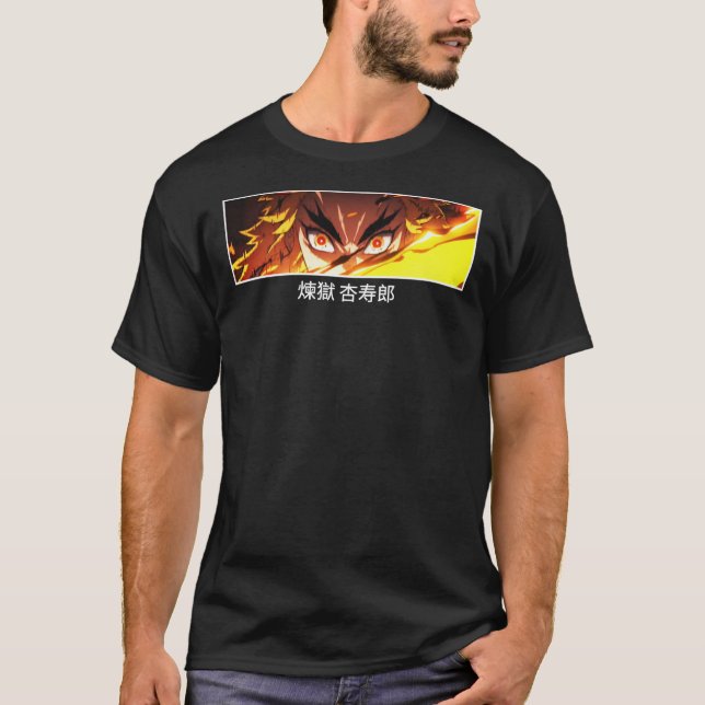 Camiseta Rengoku Kyojuro Japanese, Demon Slayer T-Shirt Cla (Frente)