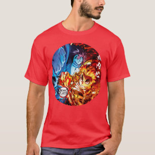 Camiseta Rengoku vs Akaza Demon Slayer Choque amigo