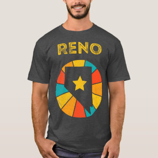 Camiseta Reno Nevada Vintage angustiou Souvenir 1