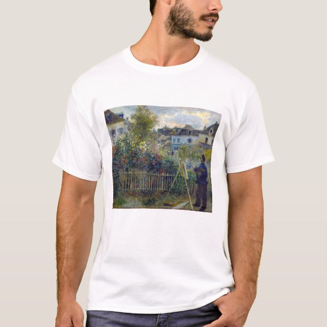 Camiseta Renoir - Claude Monet Pintura em seu Jardim (Frente)