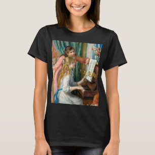 Camiseta Renoir Duas Meninas ao Piano Impressão Música Arte