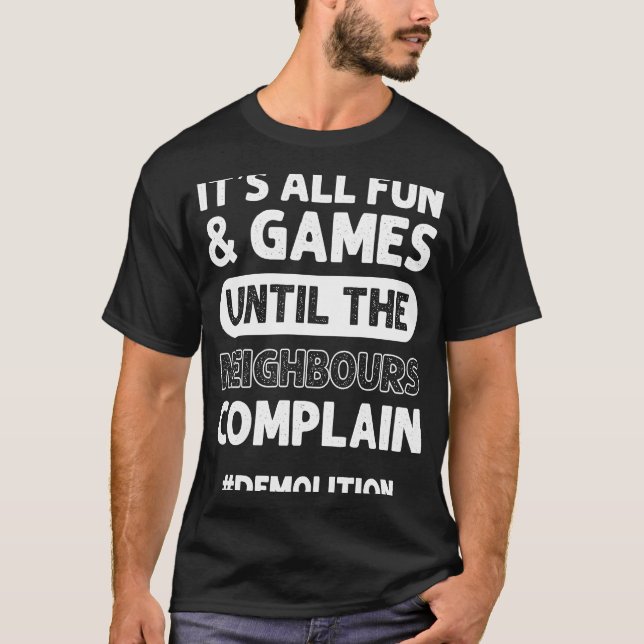 Camiseta Renovação da Construção e Demolição de Edifícios (Frente)