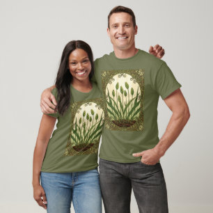 Camiseta Renovação de Sabzeh Arte Botânica Vintage Nowruz