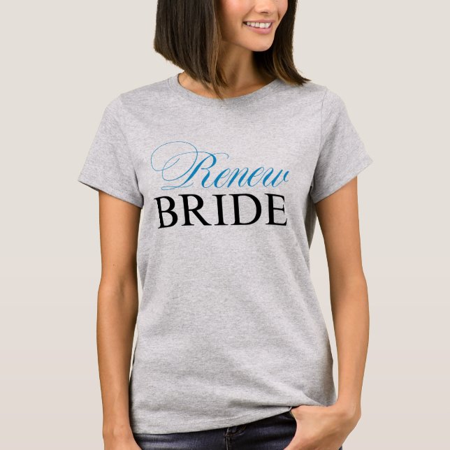 Camiseta Renovação de Voto de Casamento Elegante Letra de N (Frente)
