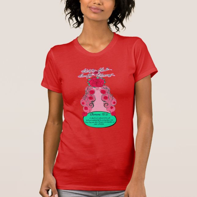Camiseta Renove a sua mente - Rosa de Blushing (Frente)