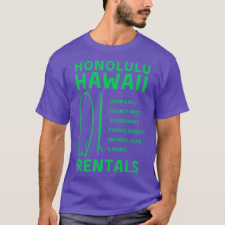 Camiseta Rentals Surfboards Paddle Conselhos Honolulu Hawai