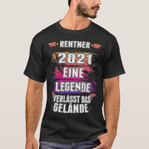Camiseta Rentner Legende Ruhestand Mitarbeiter Pensão