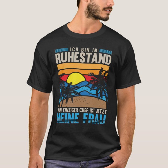 Camiseta Rentner Mann Spruch Frau ist Chef Ruhestand Rente (Frente)