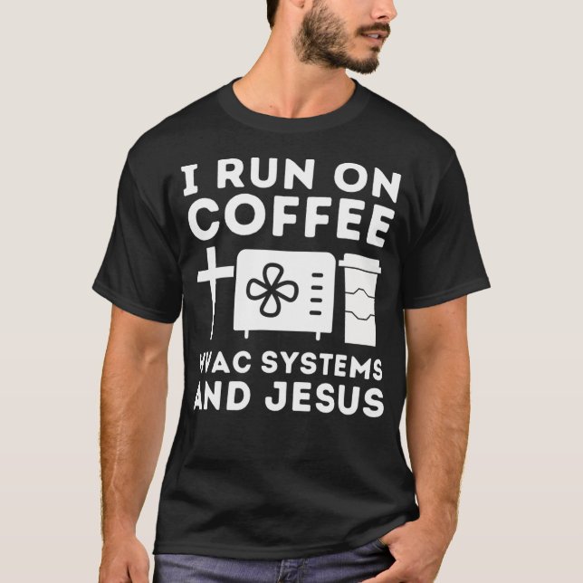 Camiseta Reparação de ar condicionado técnico HVAC - Café (Frente)