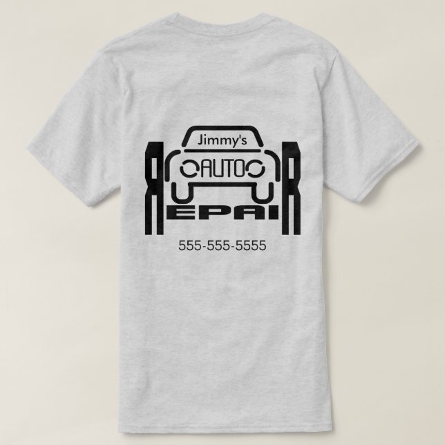 Camiseta Reparação de automóveis | personalizado (Verso do Design)