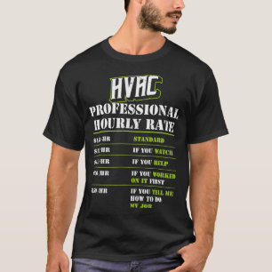 Camiseta Reparador AC de Taxa Horária Profissional Hvac Te