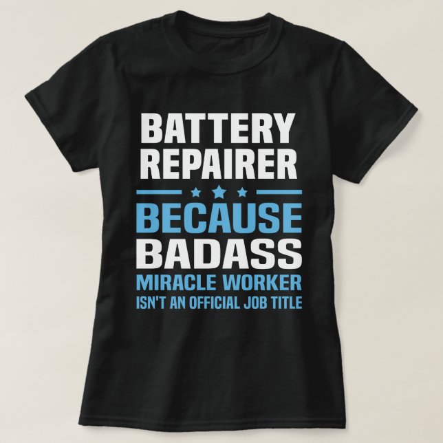 Camiseta Reparador de Bateria (Frente do Design)