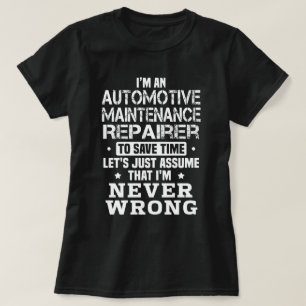 Camiseta Reparador de Manutenção Automóvel