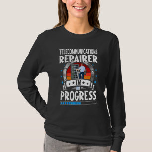 Camiseta Reparador De Telecomunicações Em Andamento Rua De 
