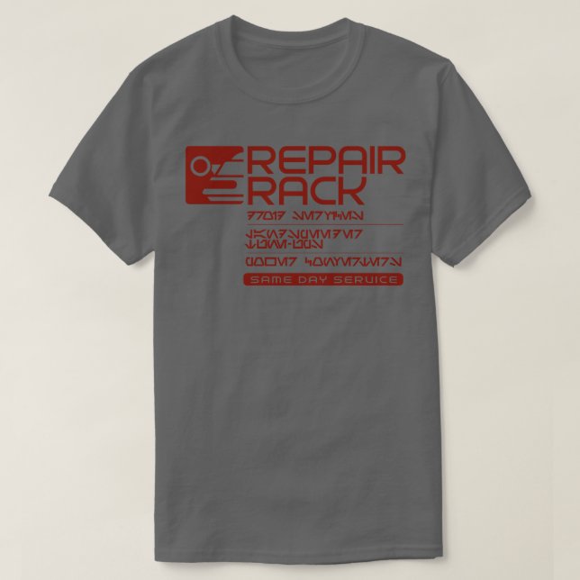Camiseta Reparar rack (Frente do Design)