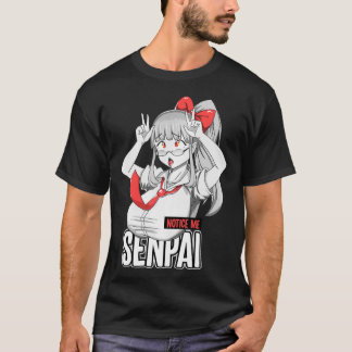 Camiseta Reparem-me que o senpai Ahegao encara a animadora