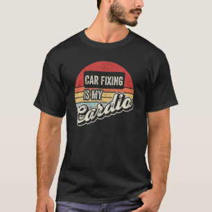Camiseta Reparo Automóvel É Meu Cardio Vintage Retro   Mecâ