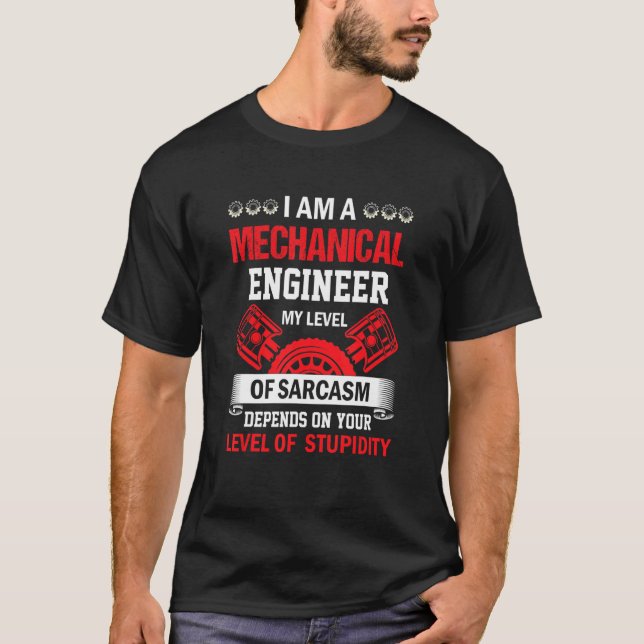Camiseta Reparo de Citação Mecânica do Engenheiro Sarcasmo (Frente)