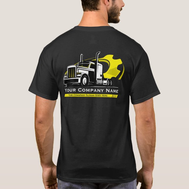 Camiseta Reparo profissional da empresa de transporte rodov (Verso)