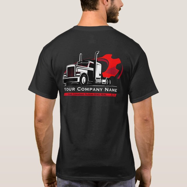 Camiseta Reparo profissional da empresa de transporte rodov (Verso)