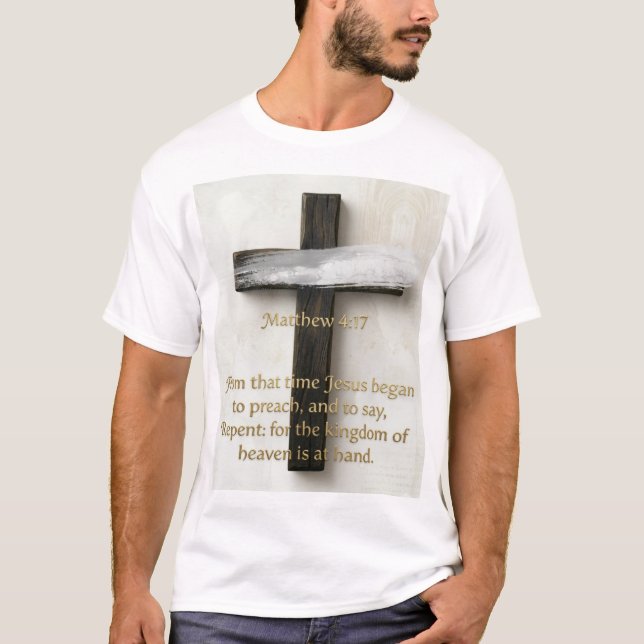 Camiseta Repensa Cruz - Mateus 4:17 (Frente)