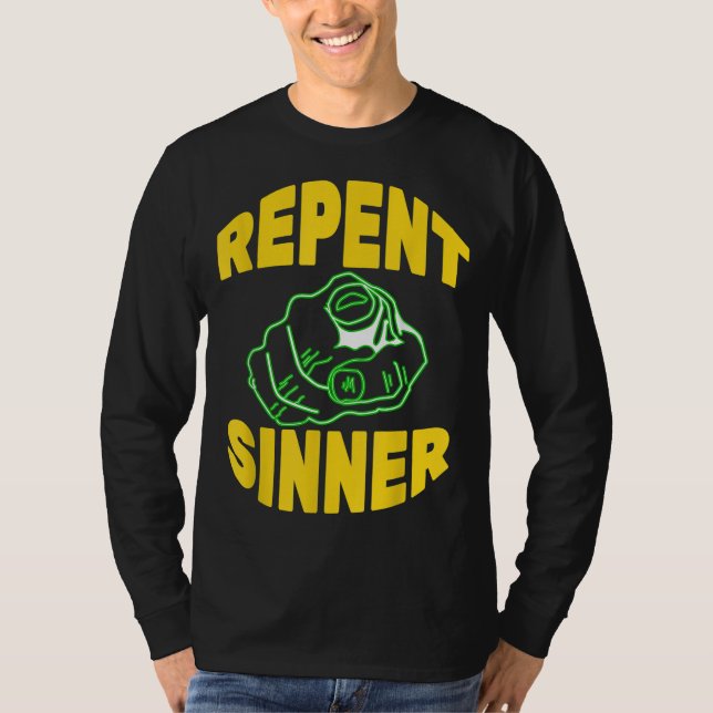 Camiseta Repente Sinner - Bíblia de Jesus Cristão Engraçado (Frente)