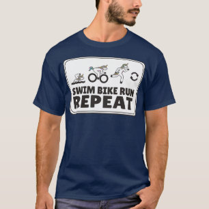 Camiseta repetição 1 da bicicleta de natação