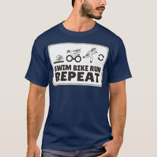 Camiseta repetição 1 da bicicleta de natação