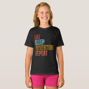 CAMISETA REPETIÇÃO DA AVENTURA DE SONO DE COMER