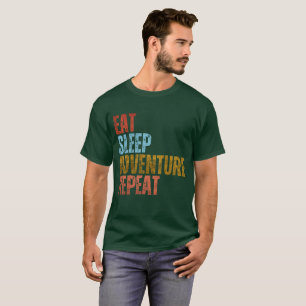 CAMISETA REPETIÇÃO DA AVENTURA DE SONO DE COMER