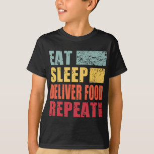 Camiseta Repetição da Comida de Entrega de Suspensão