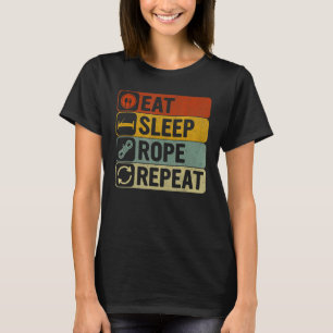 Camiseta Repetição da Corda do Sono Retro 60s 70s Corda