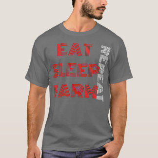 CAMISETA REPETIÇÃO DA FAZENDA DE SONO DE COMER
