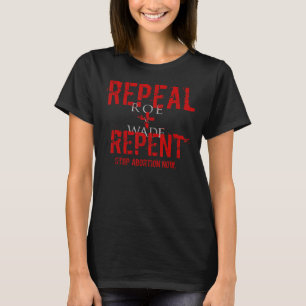 Camiseta Repetição da Mensagem de Interrupção de Aborto Pró